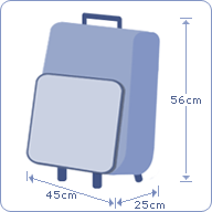 maximum dimensions of the primary piece of hand luggage