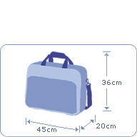 maximum dimensions of the laptop bag on British Airways flights
