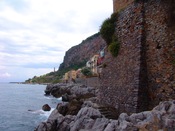 Megalithic walls in Cefalu (Sicily, Italy)