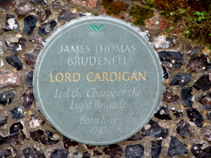 Lord Cardigan plaque
