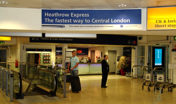 the Heathrow Express at London Heathrow Airport