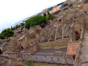 ruins of Herculaneum from above