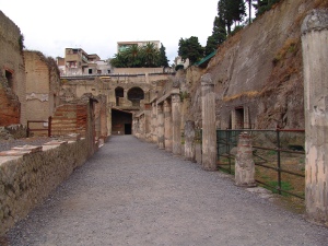 Palestra (Gymnasium) with baths to the right