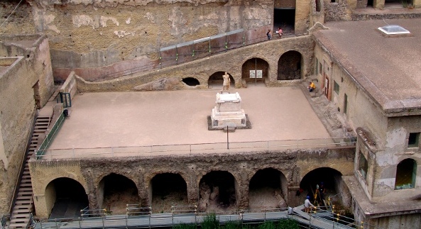 terrace of Marco Nonio Balbo at Herculaneum