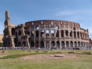 Coloseum in Rome from the Roman Forum