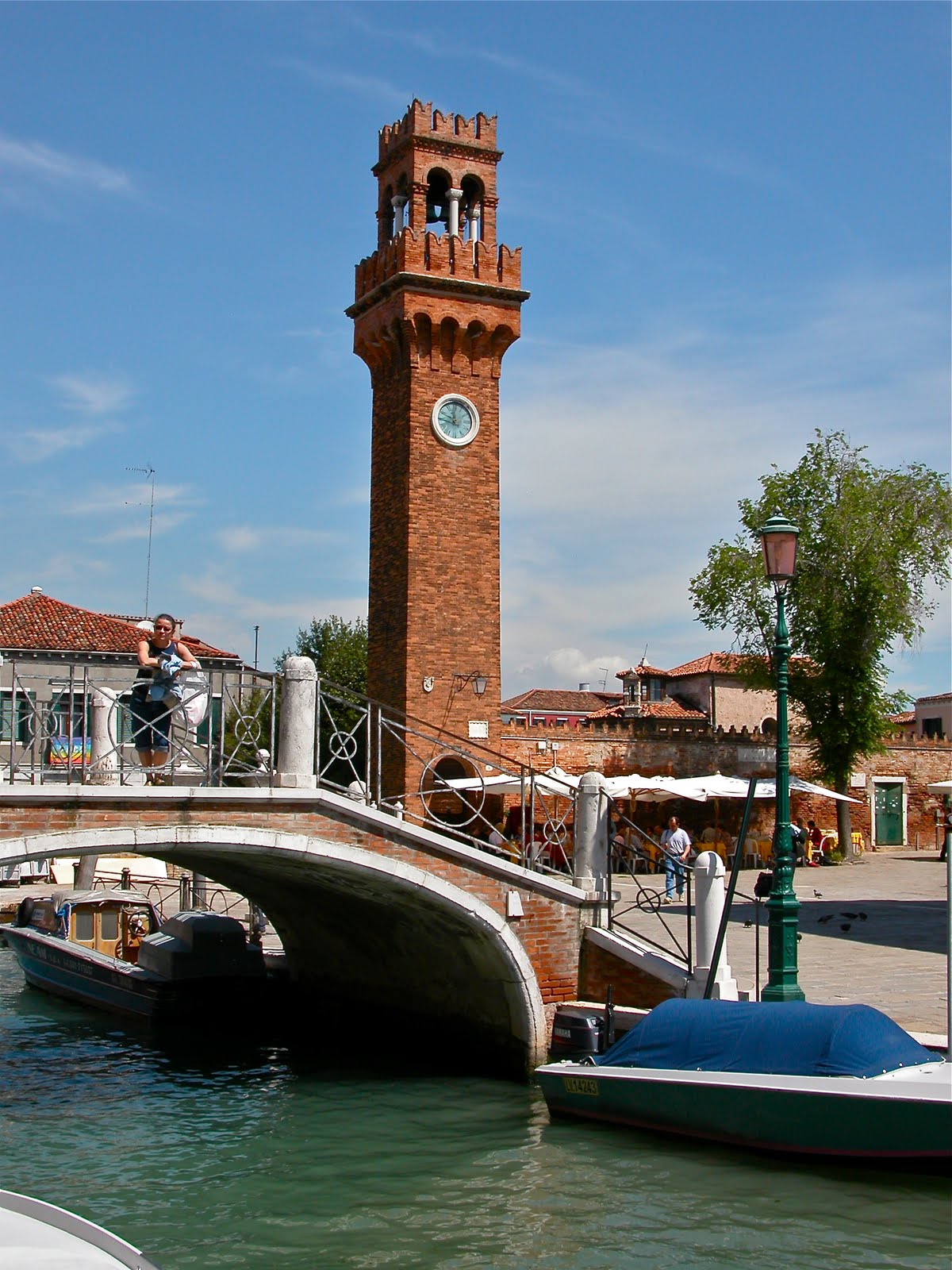 central piazza in Murano, Italy