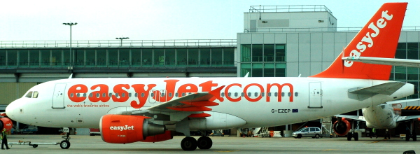 easyJet plane at London Gatwick airport
